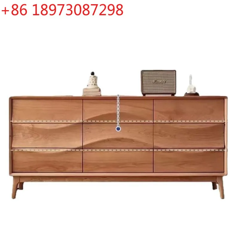 

Nordic solid wood bedroom storage living room storage cabinet Japanese storage cabinet