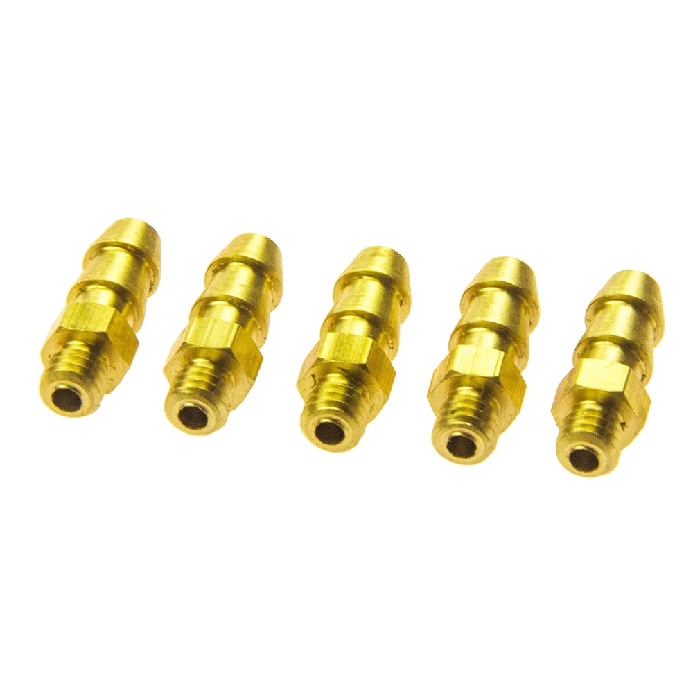 Mibidao 5 Stuks Messing M4 Schroefdraad Waterkoeling Kraan Tepels Brandstof Nozzles Voor Rc Model Boot Diy Onderdelen