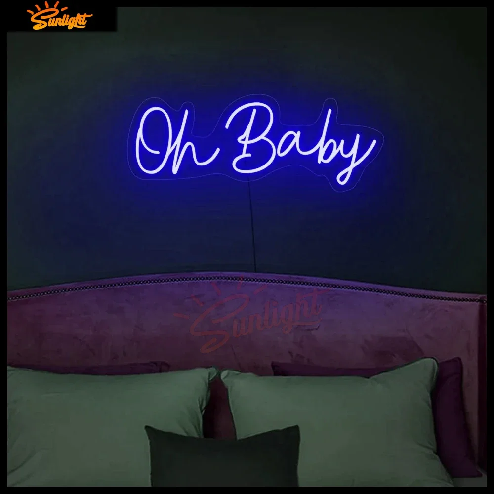 Neon sign oh baby, Oh baby led sign, Oh baby light up sign Baby shower neon sign, Neon light sign for wall