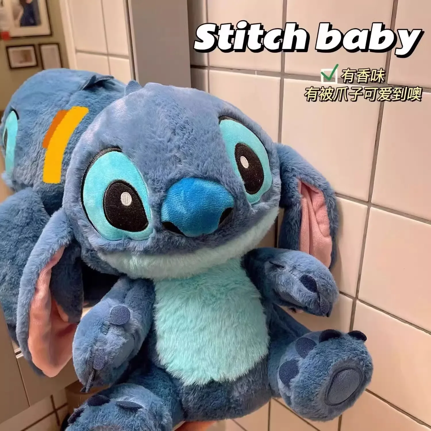 32 cm Kawaii Lilo Stitch morbido peluche bambola colore blu farcito figura peluche regali per bambini