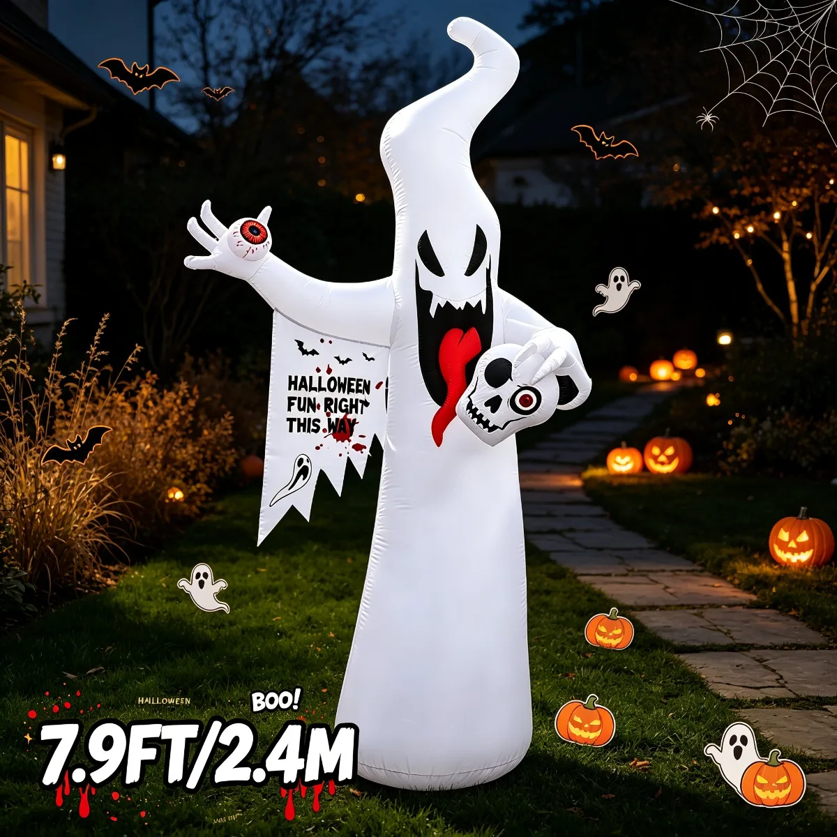 decoration-d'halloween-gonflable-led-79-pieds-fantome-crane-et-Œil-effrayants-–-Etanche-pour-jardin-pelouse-fetes-et-exterieur