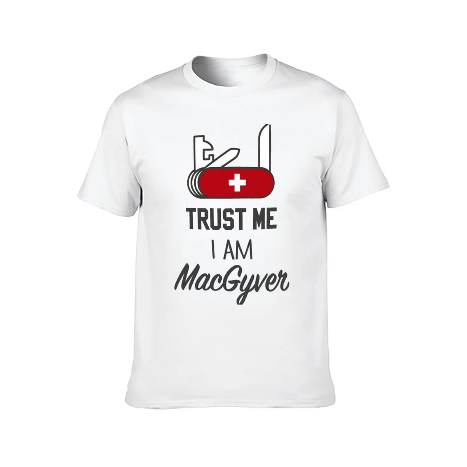 قميص أنيمي رجل أنا تي شيرت كبير الحجم MacGyver Trust am عادي تي شيرت لي ، #2