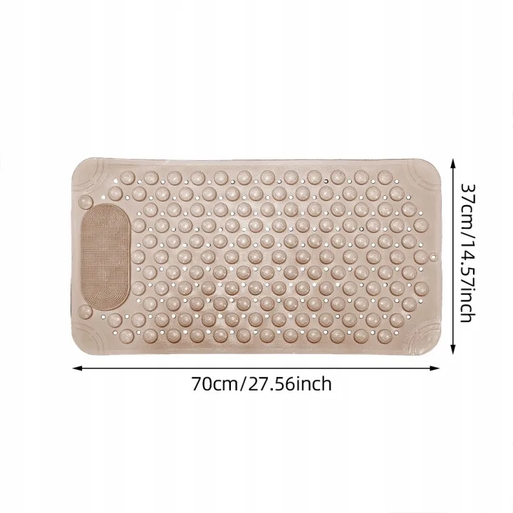 1 stuk Rechthoekige antislipmat met dolfijnontwerp, 37*70 cm PVC antislip badkamermat, badmat met massagefunctie, veilige voetmatten.