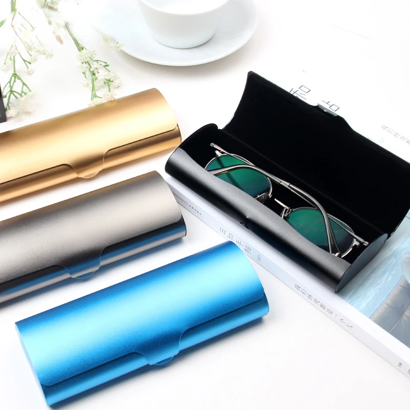 S/M/L Size  Aluminum Glasses Case Hard Shell Eyeglass Case Portable  Ultra-Light Big Size Box Frosted Matte Eyeglasses Case