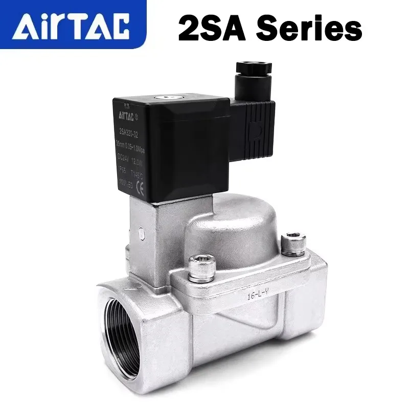 AirTAC 2SA Series Fluid Control Valve 2/2 Direct Action Solenoid Valve Stainless Steel 2SA030/050/150/200/250-06/08/10/15/20/25