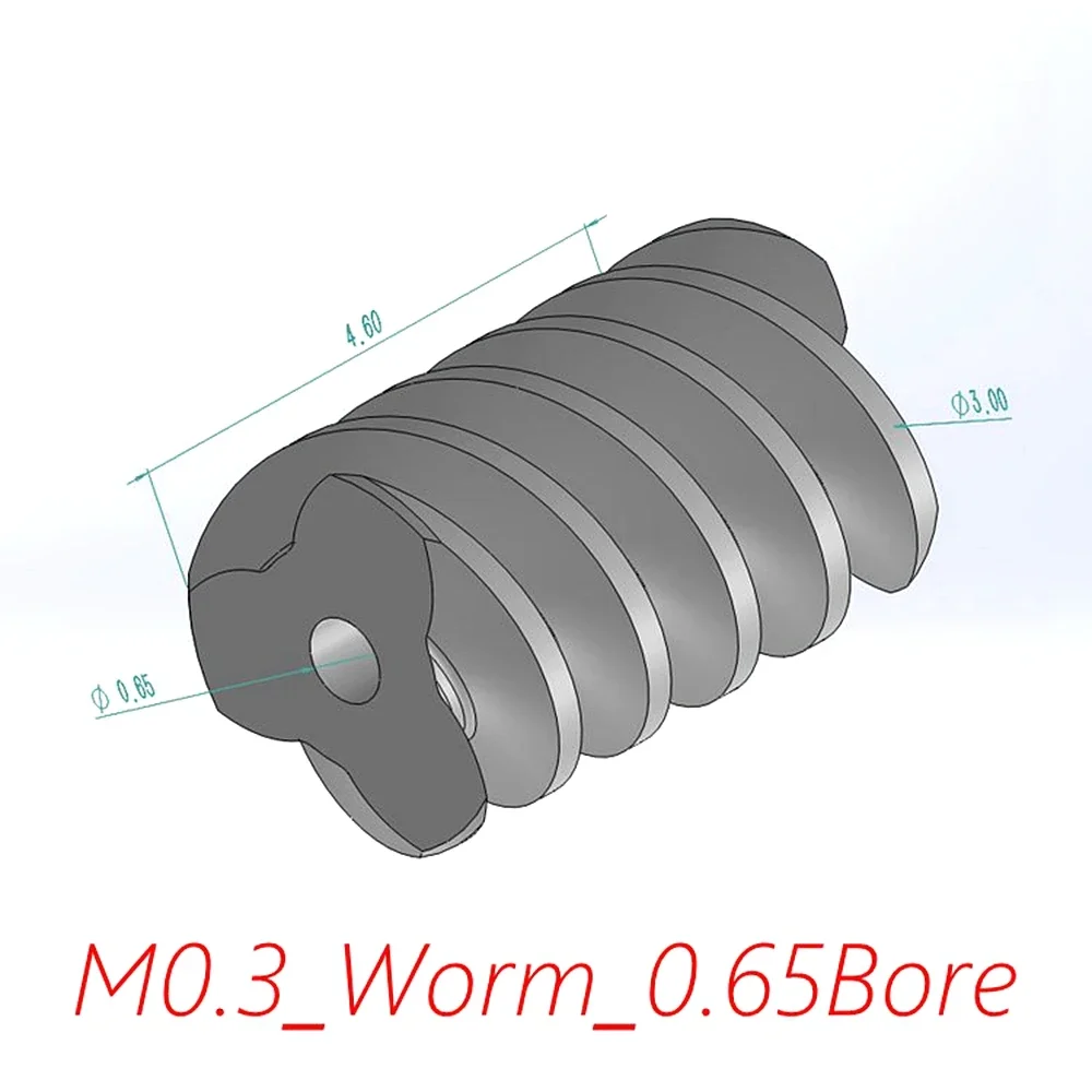Hole 1.0mm 0.95mm 0.3M Plastic worm Gear 6.3mm*4.24mm White worm gears