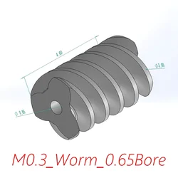 Hole 1.0mm 0.95mm 0.3M Plastic worm Gear 6.3mm*4.24mm White worm gears