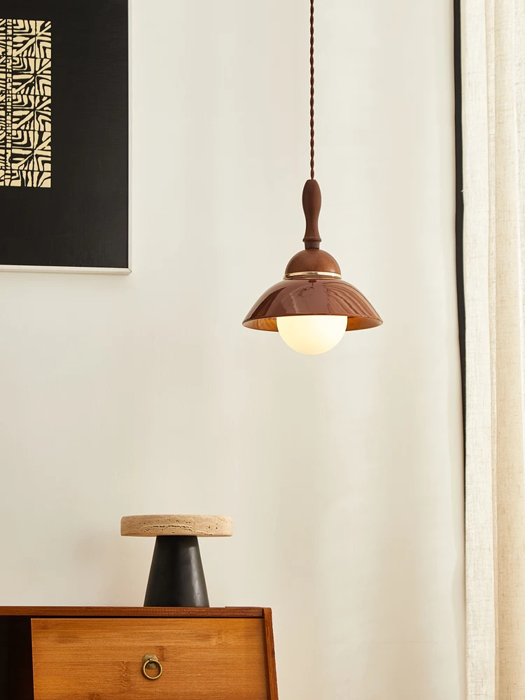 

Люстра для ресторана во французском средневековом стиле, японская ретро-спальня, прикроватная лампа, керамический атмосферный светильник