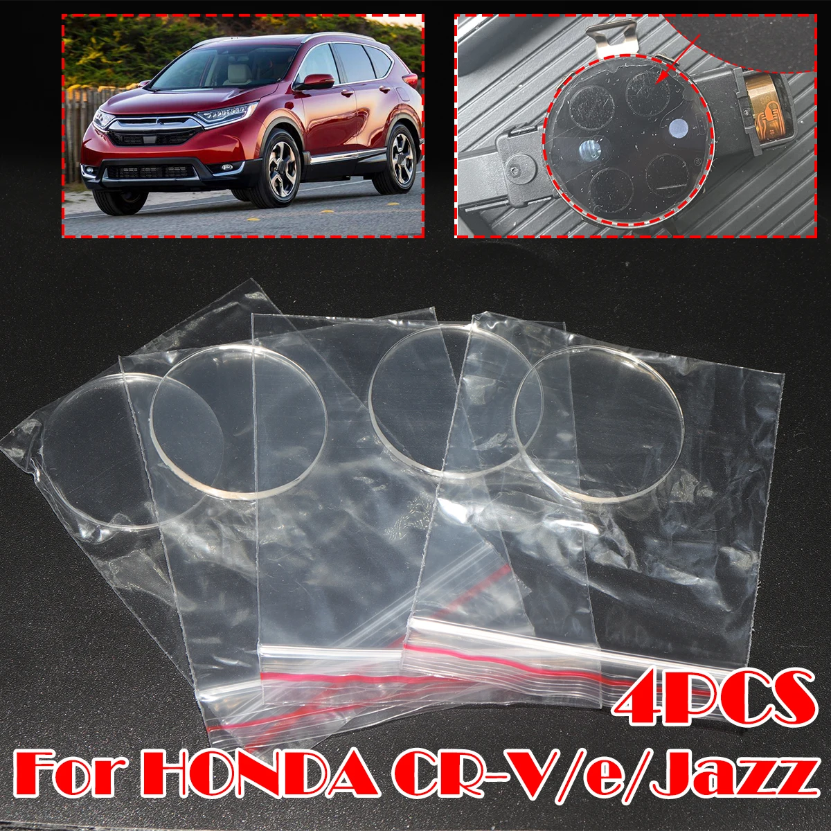 

4pc Rain Light Sensor Gel Pad For HONDA CR-V (18-) Adhesive Film Silicone Cushion Windscreen Chip Repair Kit Multi-Purpose Tape