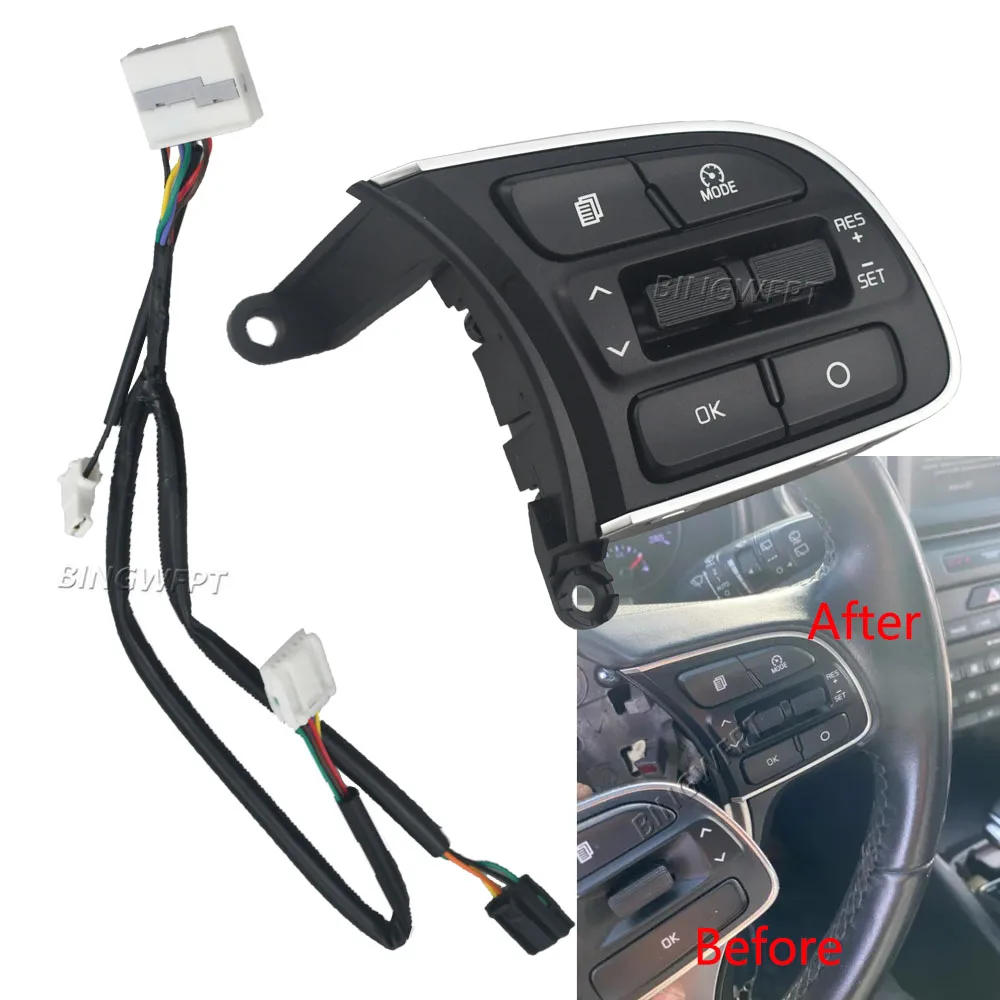 For Kia Sportage QL 2016 2017 2018 2019 Multifunctional Steering Wheel Cruise Control Button Switch Right With Wire