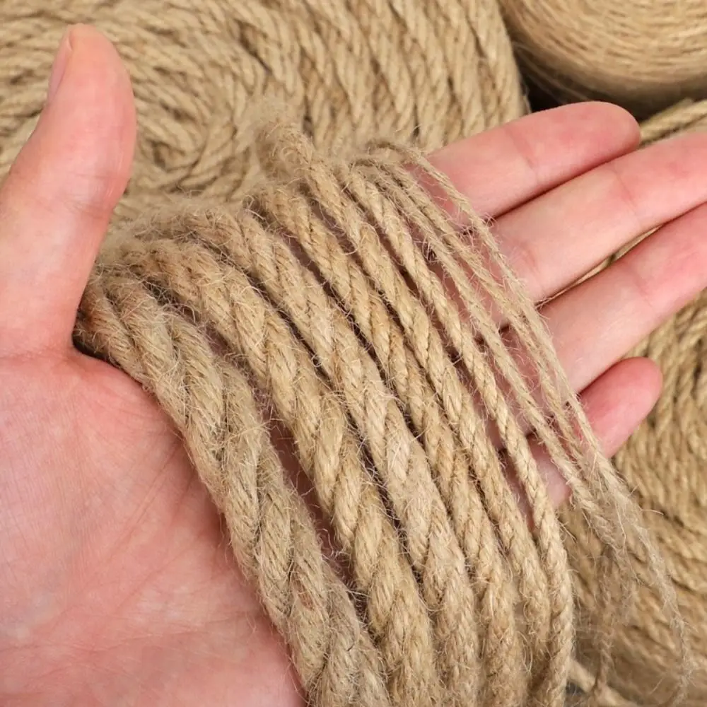 Farmhouse Style Rustic Jute Twine Handmade Crafts Sewing Jute Cord DIY Wear-resistant Macrame Cord Gardening Crochet Knitting
