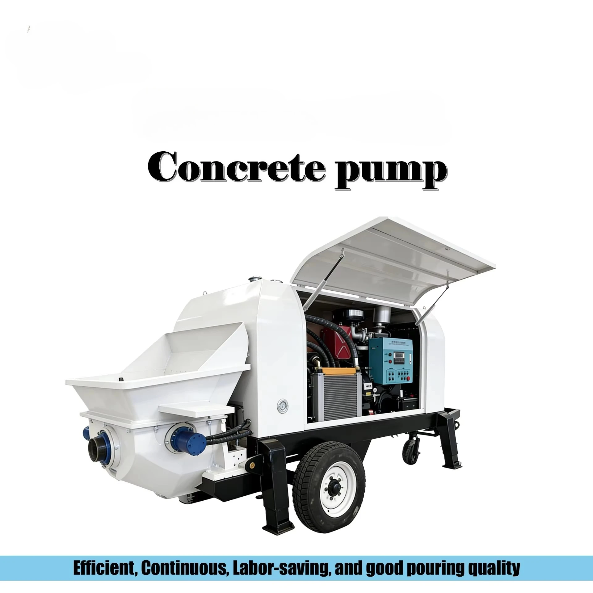 

Concrete Pump: 150-180m Horizontal, 70-90m Vertical, 30kW Engine, 125mm Discharge for Large Construction Projects