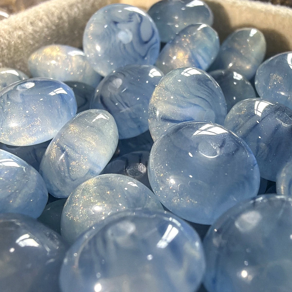 30pcs 10x6mm Streamer Starry Sky Halo Dyeing Resin Wheel Shape Beads Ball for Necklace Bracelet Earring DIY Jewelry Making