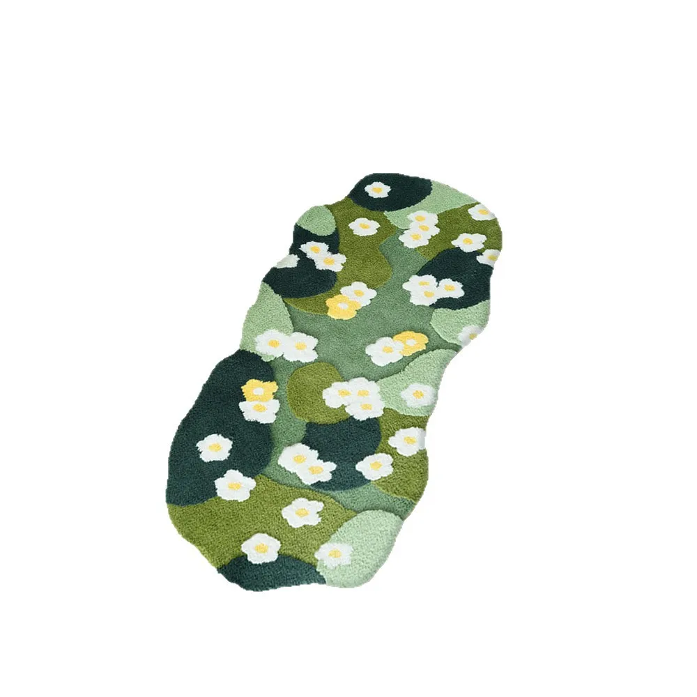 

#For Moss woven tufted carpet bedroom easy care bedside blanket household flocked carpet non-slip thickened household