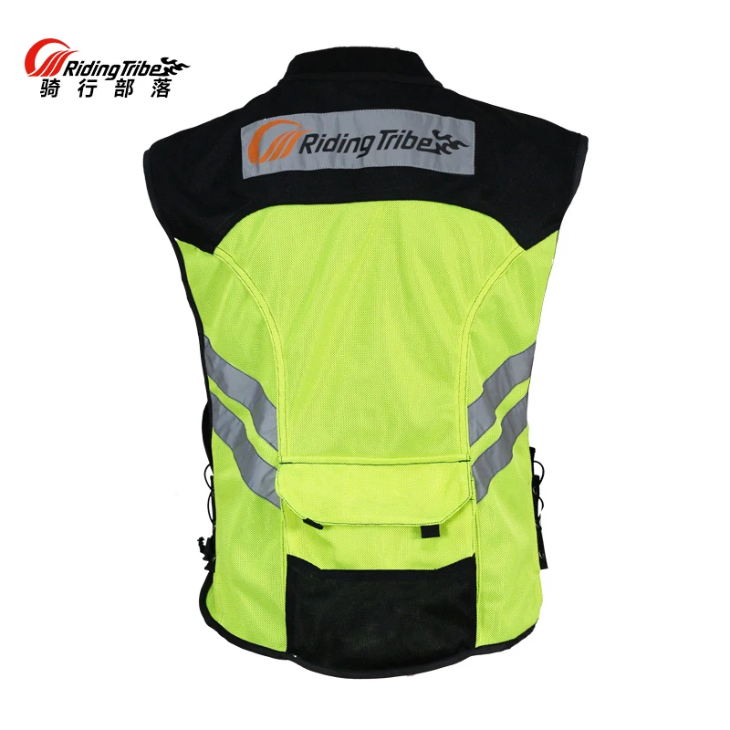 Riding Tribe Reflective Desgin Waistcoat Clothing Motocross Off-Road Racing Vest Motorcycle Touring Night Riding Jacket