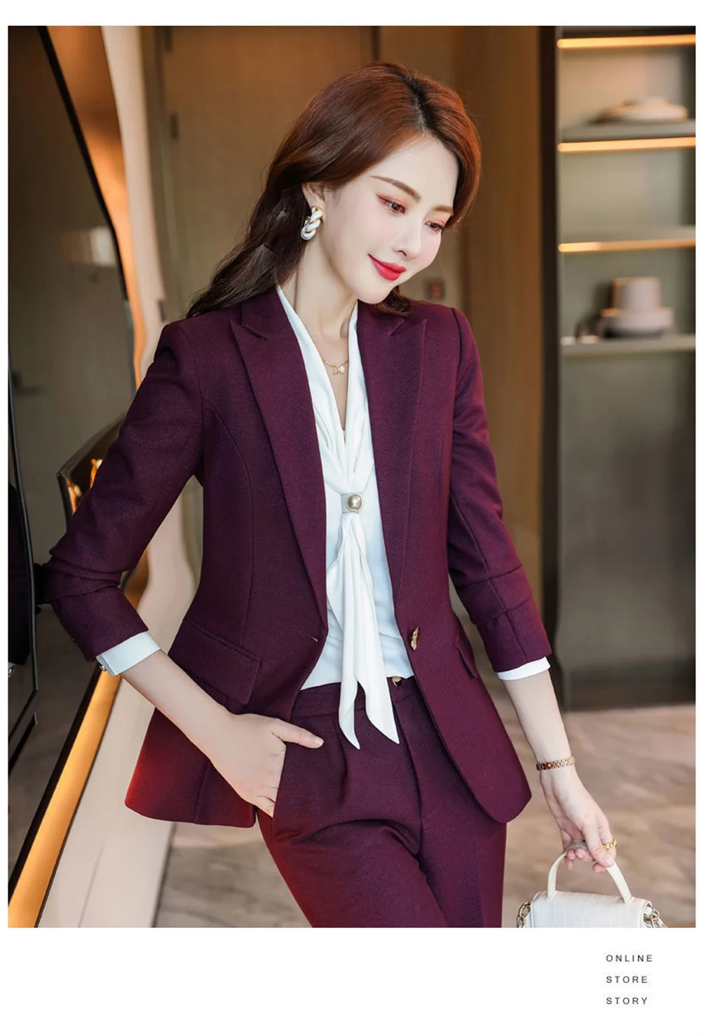 

Senior sense professional suit women 2024 spring and autumn new business formal wear OL fashion temperament women's two-piece se