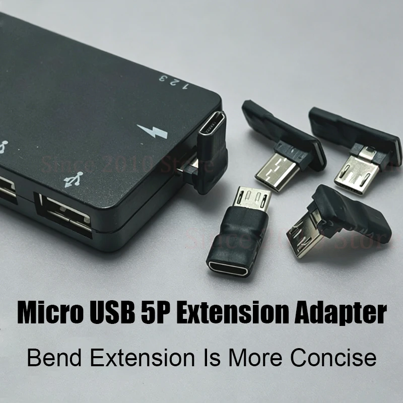 Micro 5P M zu F90 ° UP/DO/LE/RI-Erweiterungsadapter zum Aufladen und zur Datenübertragung/kompakter Platzverbrauch für Mobiltelefone/Tablets/Gaming-Geräte – Detail 11