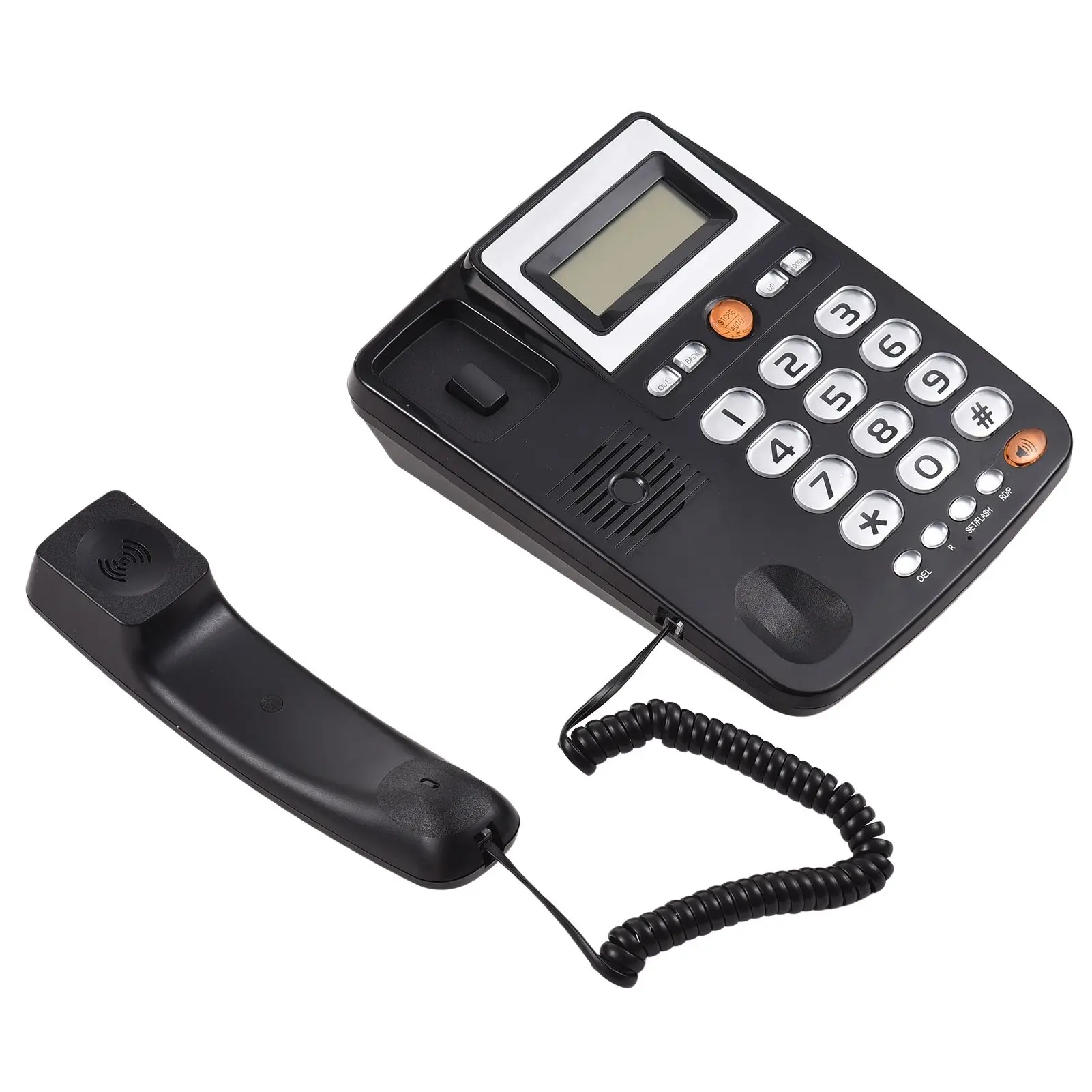 C05 Desktop Corded Landline Phone Big Button Corded Telephone for Elderly Seniors Phone with LCD Display Flash/ Redial for Home
