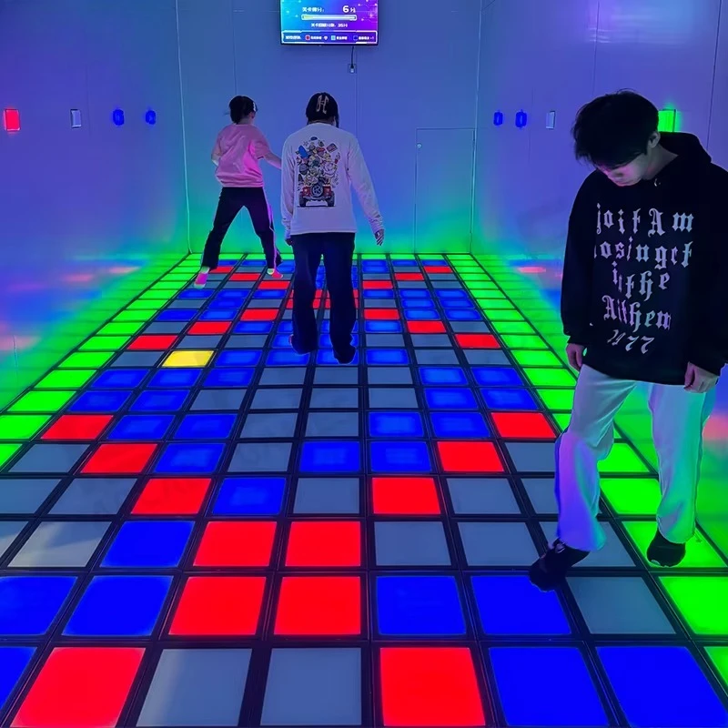 2026 Hot Selling Interactive Projection Hopscotch Game Floor, Suitable for Amusement Parks - Activated Game Grid