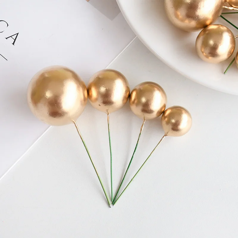 20 Stück bunte Kugeln Kuchen Topper Mini Luftballons Cupcake Einsatz Sticks für Hochzeit Geburtstag Party Kuchen DIY Dekoration Babyparty – Detail 7