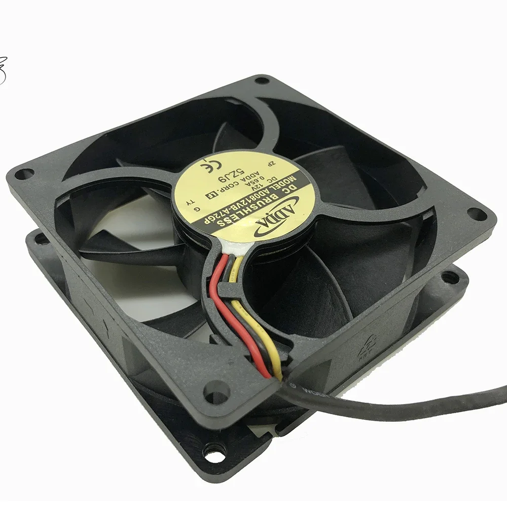 Ventilador de refrigeración ADDA 8025, 12V, 0.65a, AD0812VB-A72GP, doble bola, gran volumen de aire, Original, nuevo