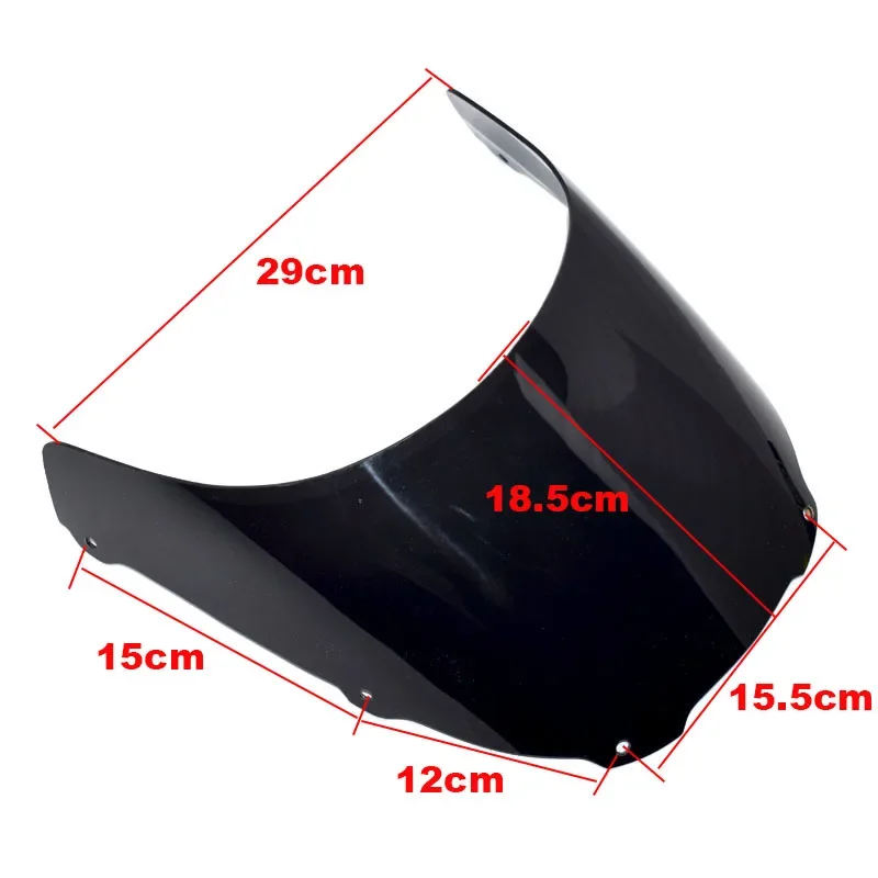 NSR-50 Motorcycle Black/Clear Windshield Windscreen Deflector Front Fairing Glass For Honda NSR50 1987-1999 1989 1990 1991