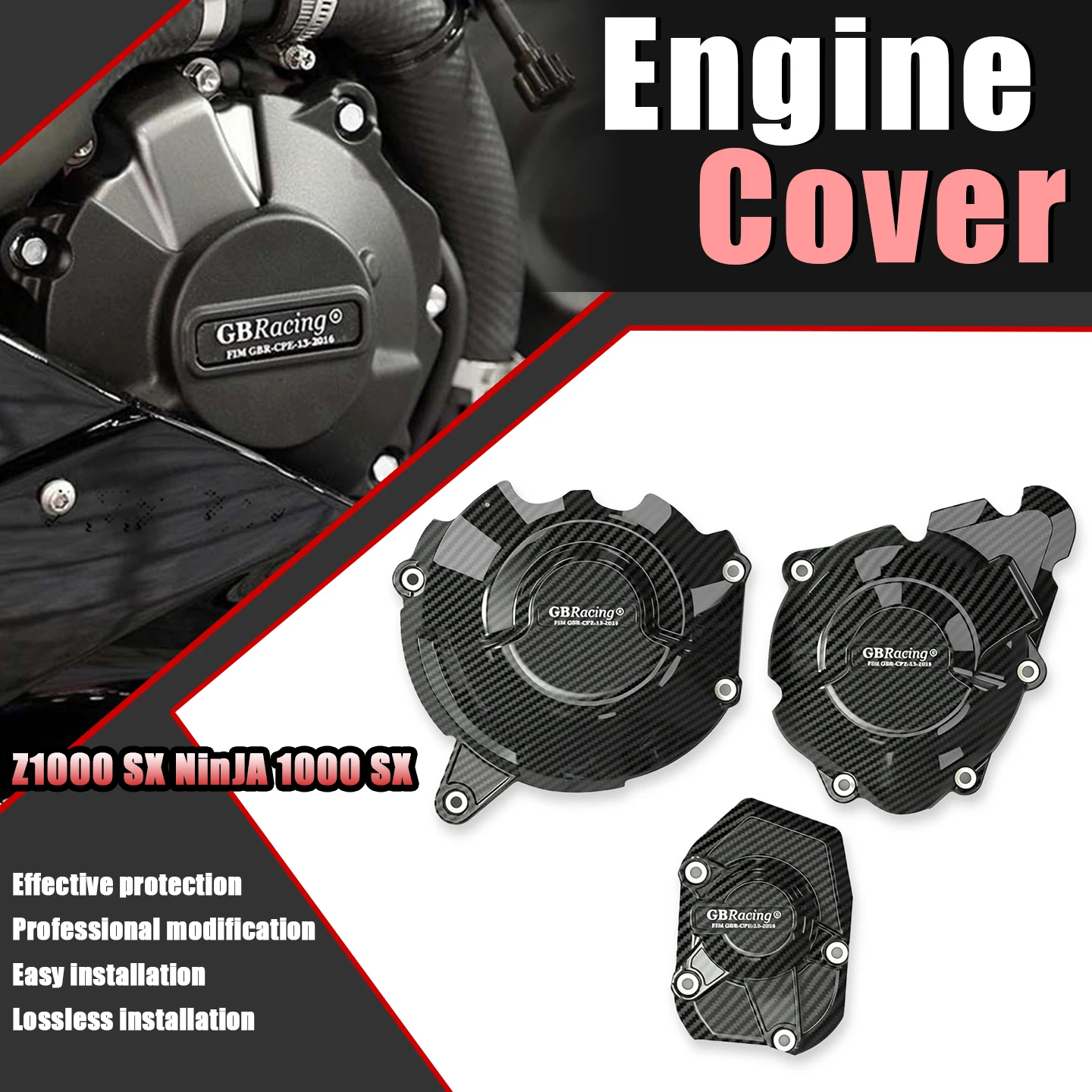 

Motorcycles Engine Stator Engine Cover Protection Case For Z1000SX Ninja 1000SX VERSYS 1000 2011-2024 gbRacing
