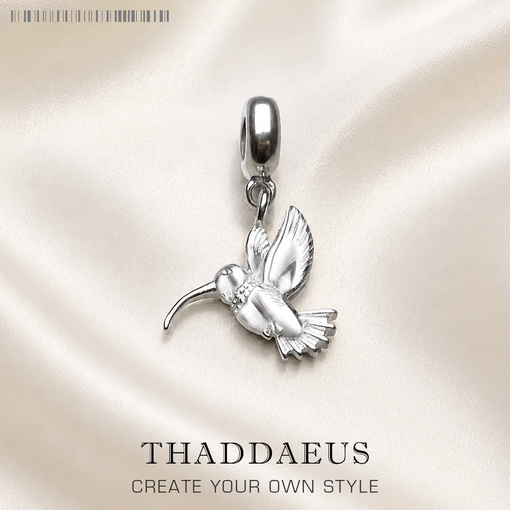 Charms Hummingbird Bird 925 Sterling Silver Pendants Fashion Jewelry Making DIY Handmade Craft For Women