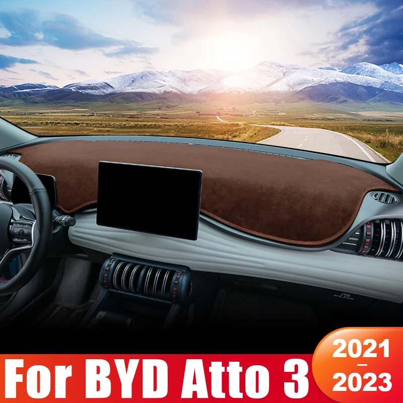 

For BYD Atto 3 Yuan Plus 2021 2022 2023 2024 EV Car Dashboard Sun Shade Cover Instrument Panel Mat Non-slip Pad Accessories