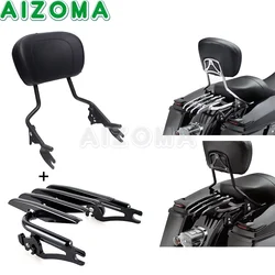 Motorcycle Stealth Detachable Luggage Rack Sissy Bar Backrest for Harley Road King CVO Street Road Glide Special FLHR FLHX FLTRX