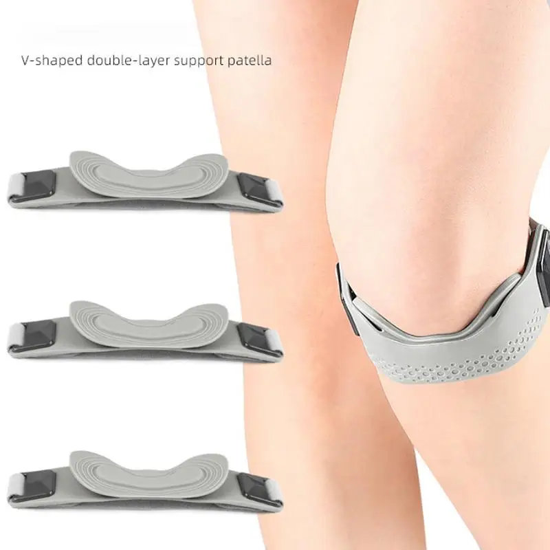 1 Stück Silikon-Patellasehnen-Stützband, verstellbare Knie-Stützpolster für Männer und Frauen, Sport, Laufen, Tennis, Springerknie – Detail 11