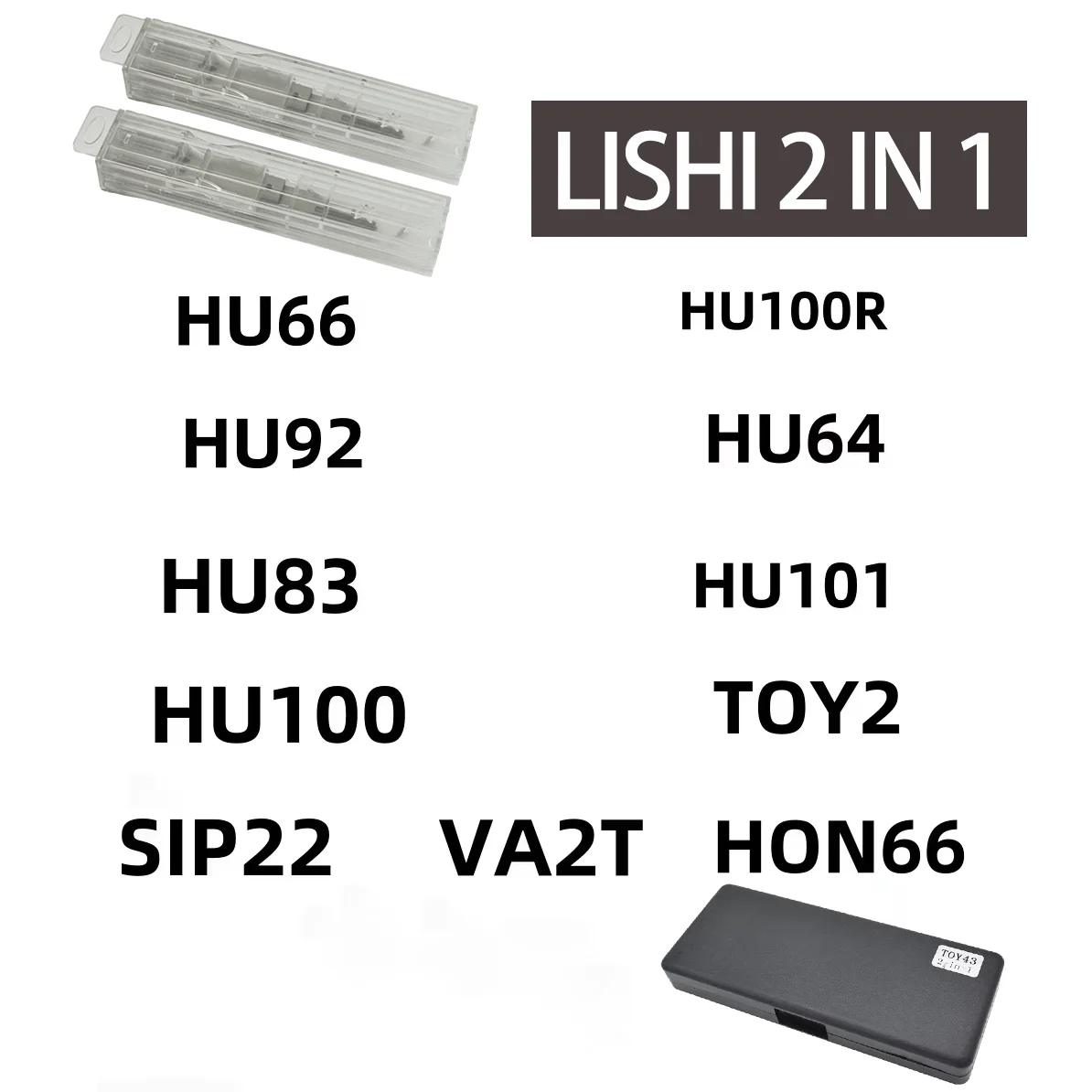 Lishi HU66 Decoder 2 in 1 Lishi Tool HU100 HU83 HU92 HU100R HON66 SIP22 HU101 For VW,FORD, BMW Locksmith Tools 2-in-1 Lishi