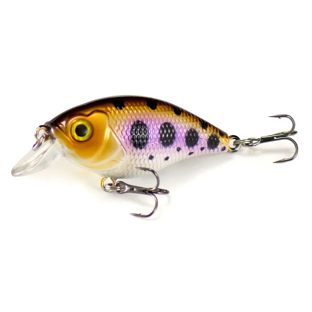 Countbass Floating Wobbler Fishing Lures, Crank Bait Hard Plastic Lures for Salmon Trout Bass Pike 46mm 6.8g