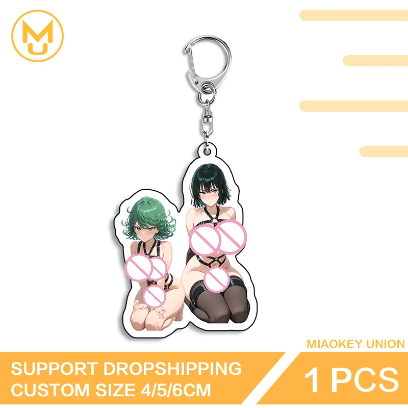 Bundle Tatsumaki And Fubuki Hentai Amusing Creative Double Sided Acrylic Key Chains Daily Wear Cosplay Costumes DIY Props