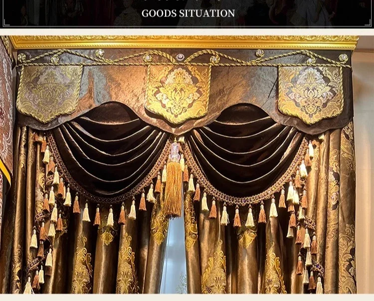 

European Velvet Curtains Finished Palace Luxury High Living Room Villa Bedroom Shade Home Decor Custom Size
