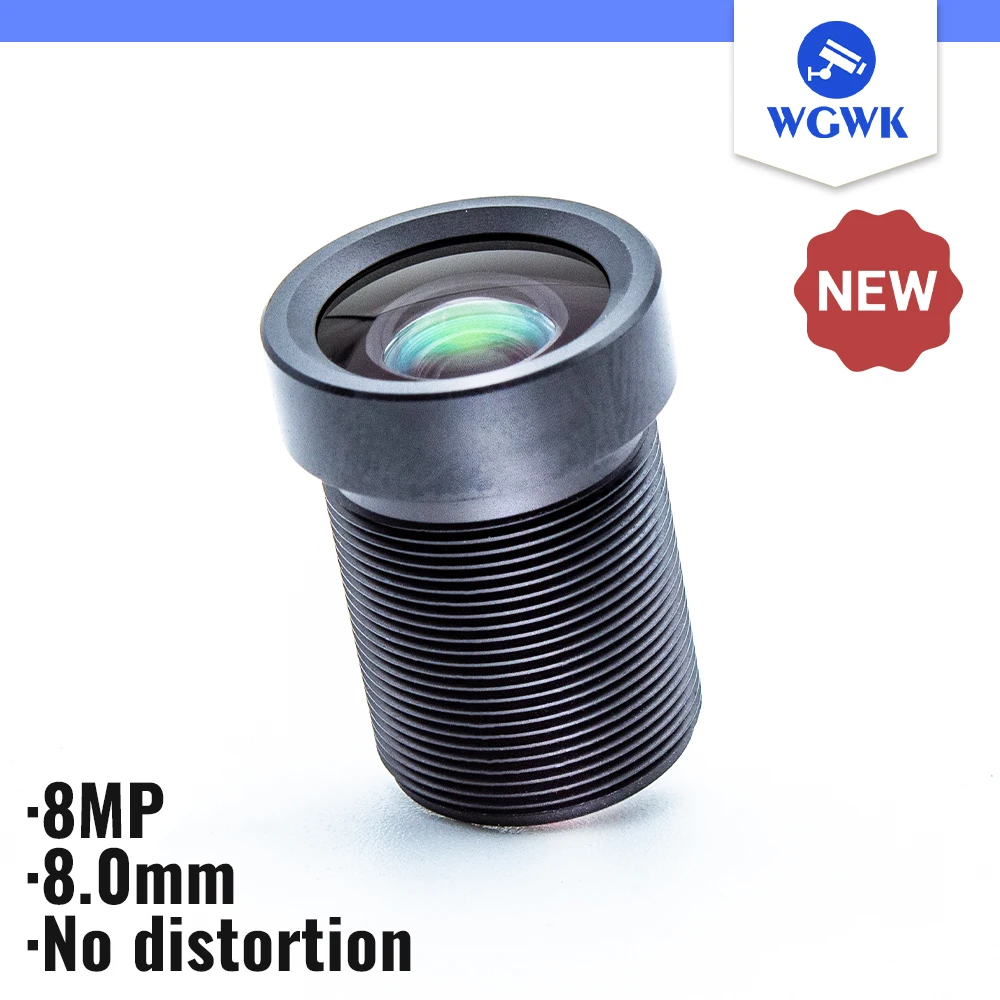 

WGWK-0240 CCTV Camera Lens HD 8MP 8.0mm M12 Mount No Distortion 1/1.8"IMX334 F2.8 Optional For Surveillance Security IP Cameras