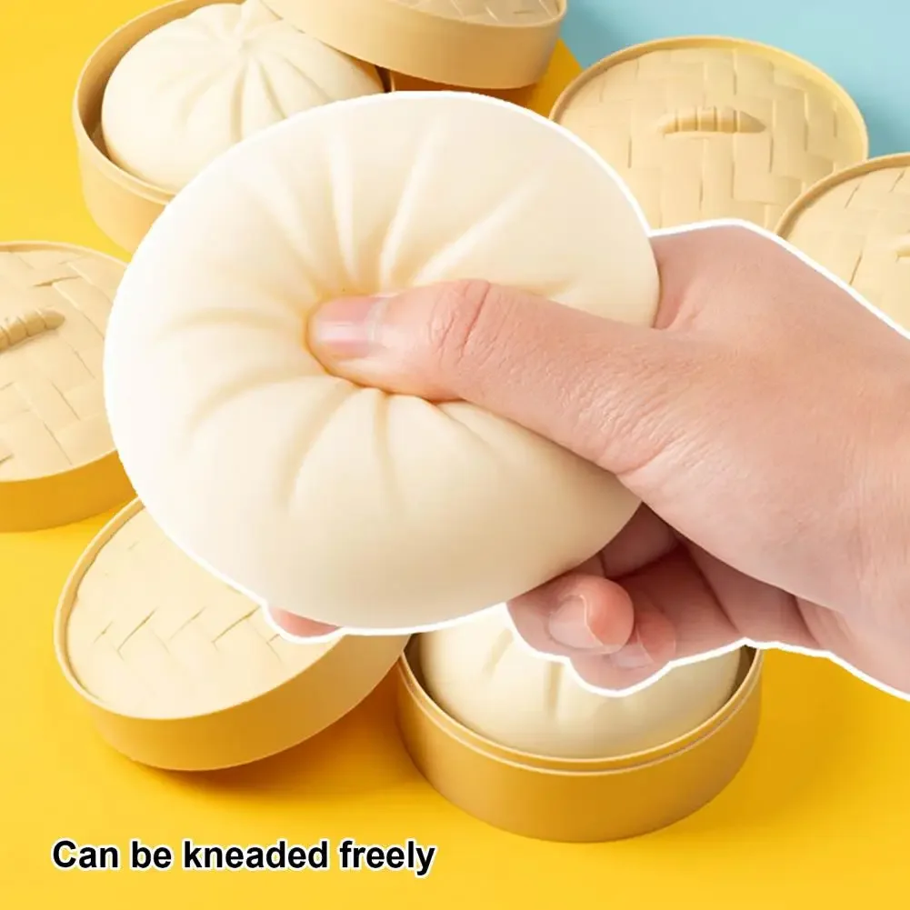 Buns Squeeze Slow Rising Stress Relief Squeeze Toys Simulation Steamed Buns Squeeze Toys Antistress Model Kid Gift