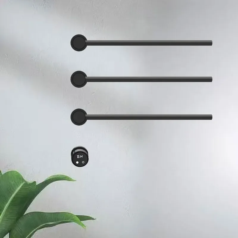 Smart Electric Towel Warmer Rack Stainless Steel Heated Bathroom Hanger Wall Mounted Intelligent Drying Bar for Home Bath