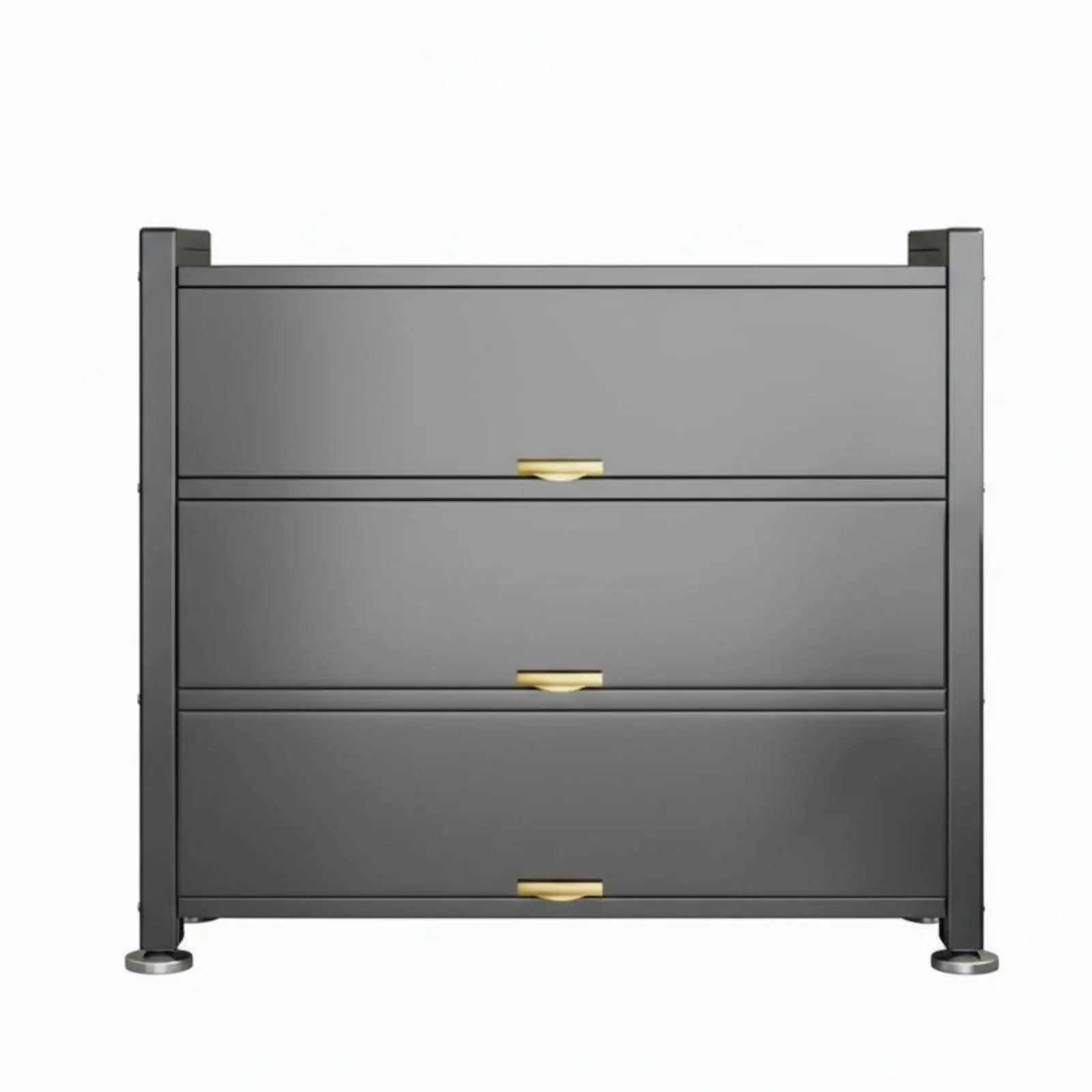Multitier Organizer with Doors Contaminant-Blockingresistant Storage Cabinet Large Capacity Sealed Design for Families, Renters