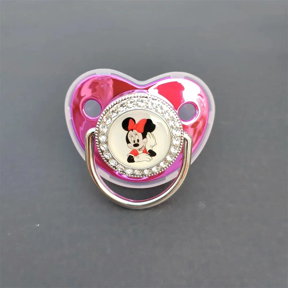 2024 Disney Baby Pacifier Clip Minnie Princess Pacifier holder silicone baby nipples bisphenol a free newborn shower gift 0-18M