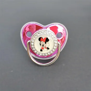 مشبك لهاية سيليكون من Disney-Minnie-Princess ، حامل حلمات الأطفال ، بدون تجاوز ، هدية استحمام لحديثي الولادة ، من 0 إلى 18 م ،