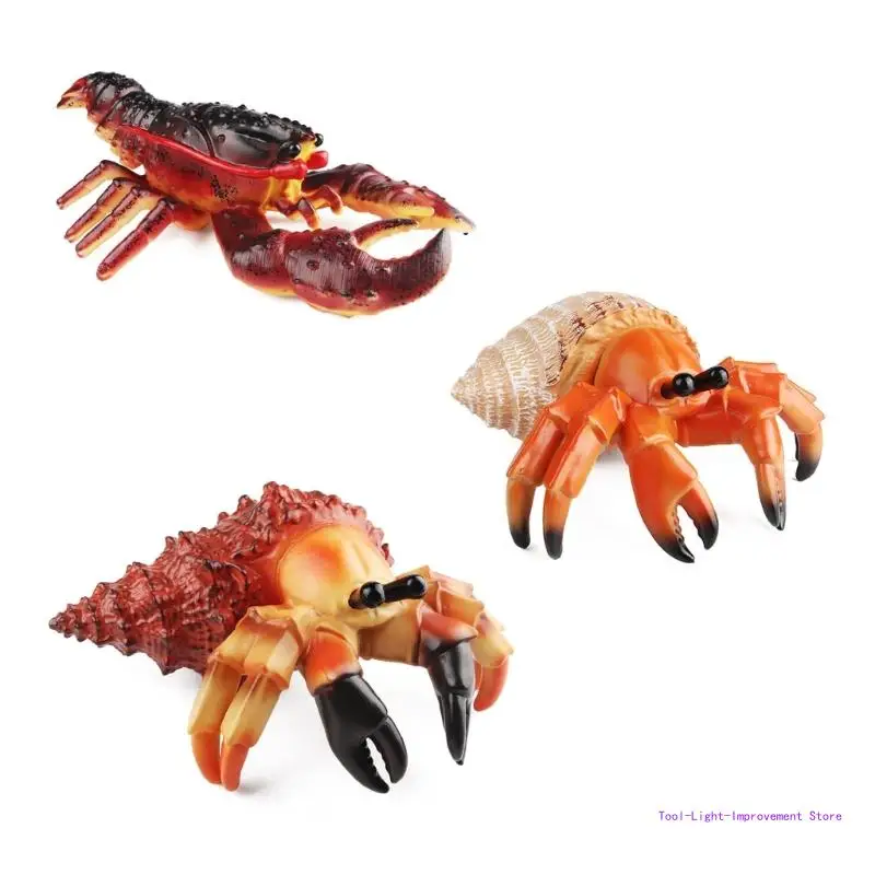 C63E Colorful Artificial Lobster Marine Creature Model for Home Offices Display