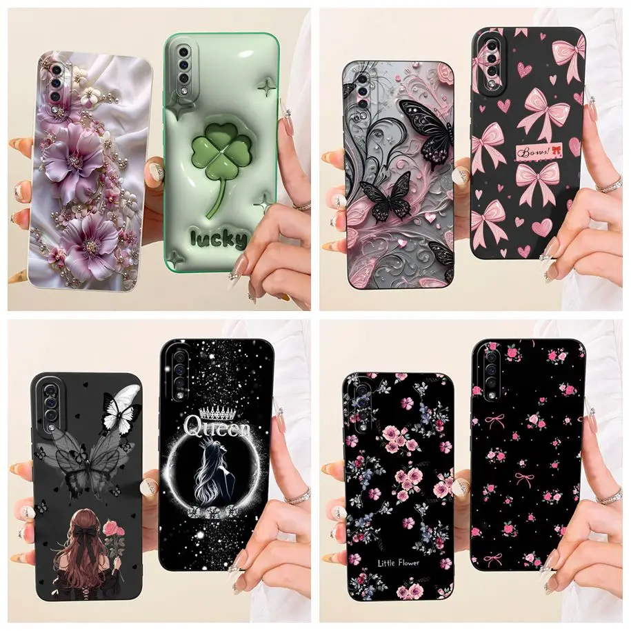 For Samsung A50 A70 Case SM-A505F SM-A705F Camera Protection Cover Soft Liquid Silicone Phone Cases For Samsung A50S A30S Fundas