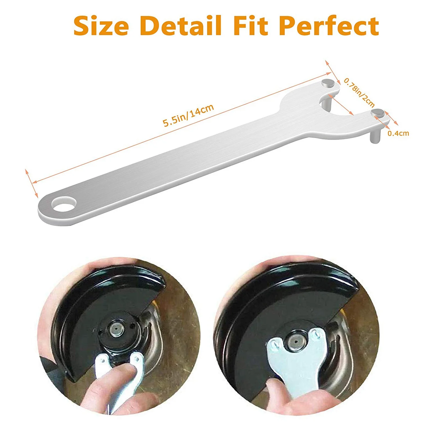 Smerigliatrice flangia chiave angolare chiave dado di bloccaggio in metallo per Dewalt Makita 193465-4 Bosch Black & Decker Ryobi 4.5 pollici 5 pollici 5/8-11