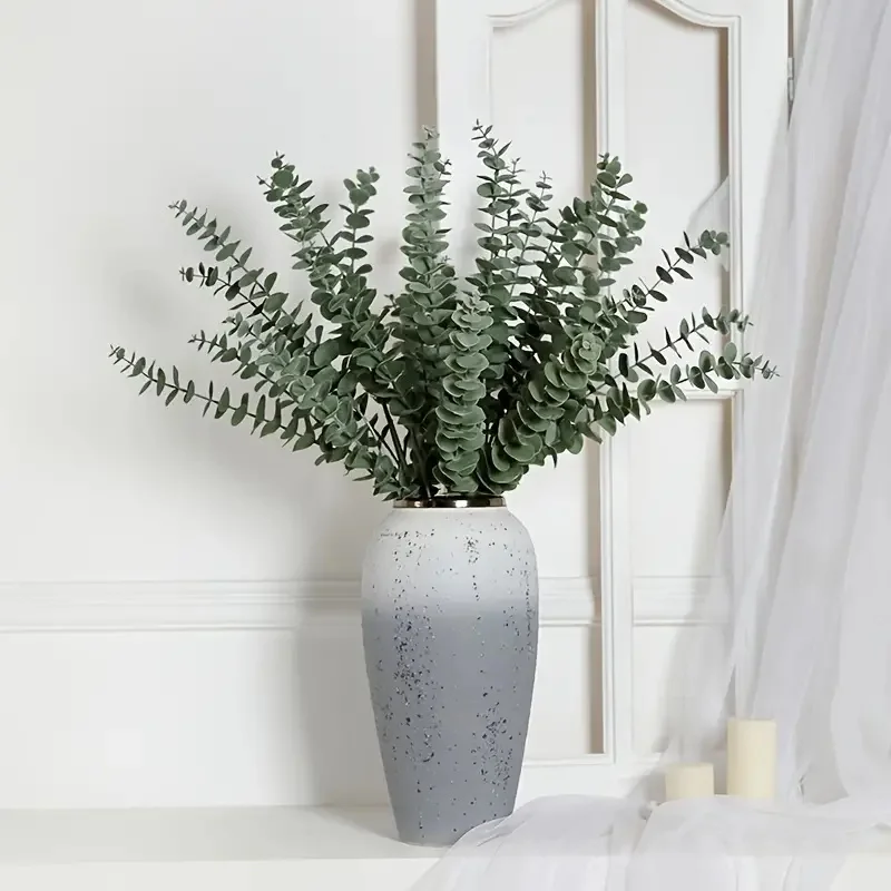 5/10/20 stücke künstlich getrocknete konservierte Eukalyptus blätter Zweige Duschen Hochzeits arrangements Eukalyptu Pflanzen Vase Wohnkultur – Detail 13