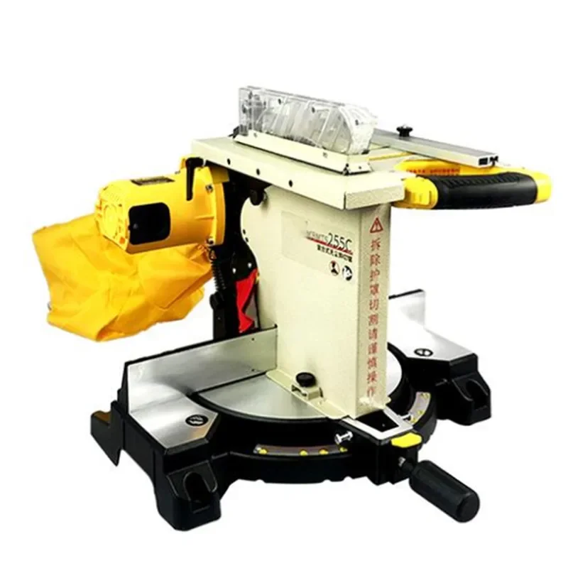 Dust-free second generation compound saw miter saw push table integrated multi-functional cutting machine for corner woodworking