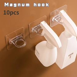 Transparent Ring Sticky Hook Round Self Adhesive Curtain Rod Holder Wall Mounted Spray Bottle Hooks Bathroom Kitchen Organizer