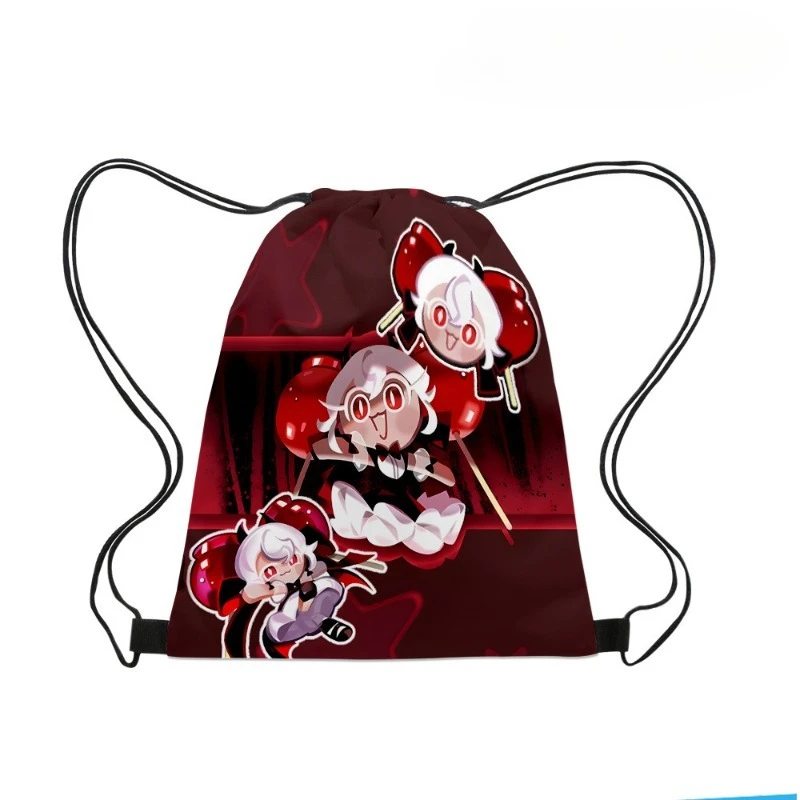

Game Shadow Milk Cookie Cute Cartoon Print Drawstring Bag Student Backpack Storage Bag Hemp Rope Bag Gift