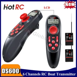 HOTRC DS-600 DS600 CH 2,4 GHz FHSS sistema de Radio transmisor control remoto PWM GFSK 6CH F-06A receptor para barco RC