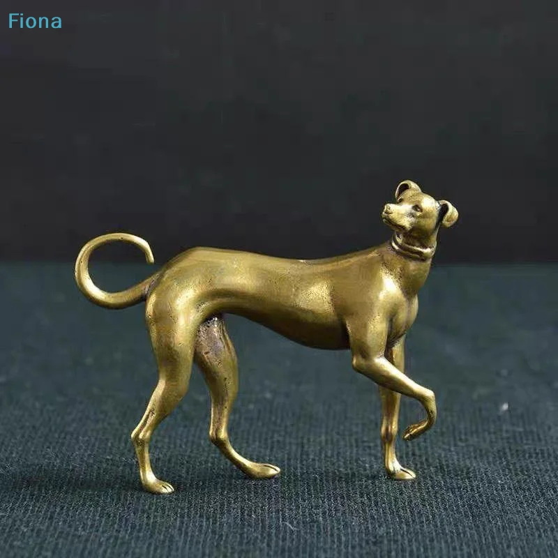 ✔Vintage Brass Greyhound Figurine,Miniature Whippet Dog Statue for Home Decor and Collectibles